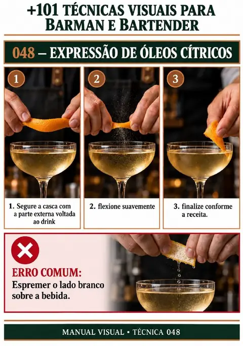 Técnica 048: expressão de óleos cítricos