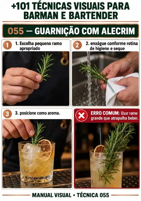 Técnica 055: guarnição com alecrim