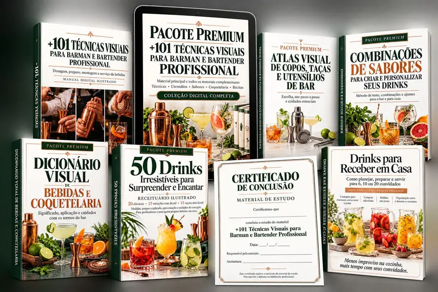 Pacote Premium: manual principal e seis materiais complementares